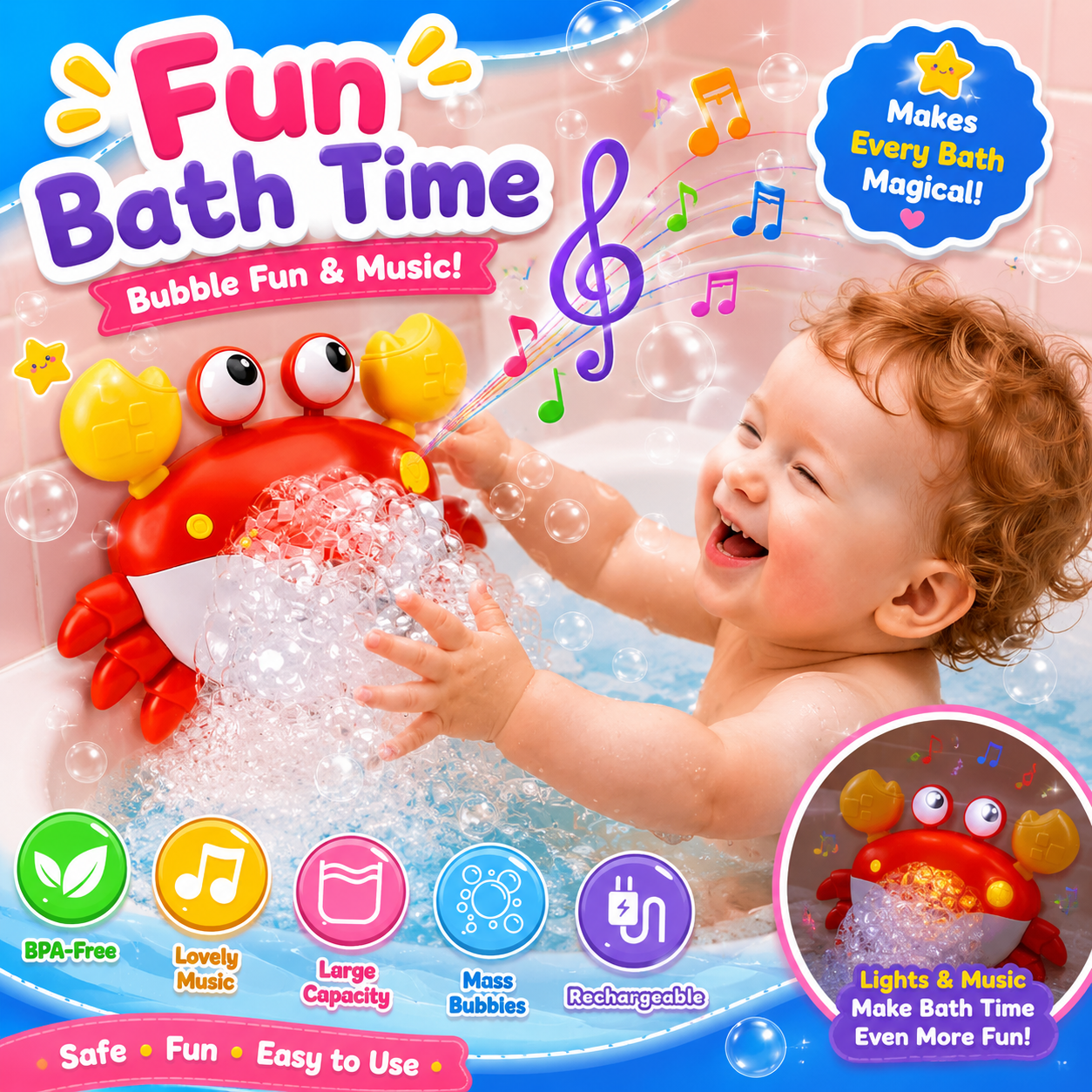 Bath Bubble Crab