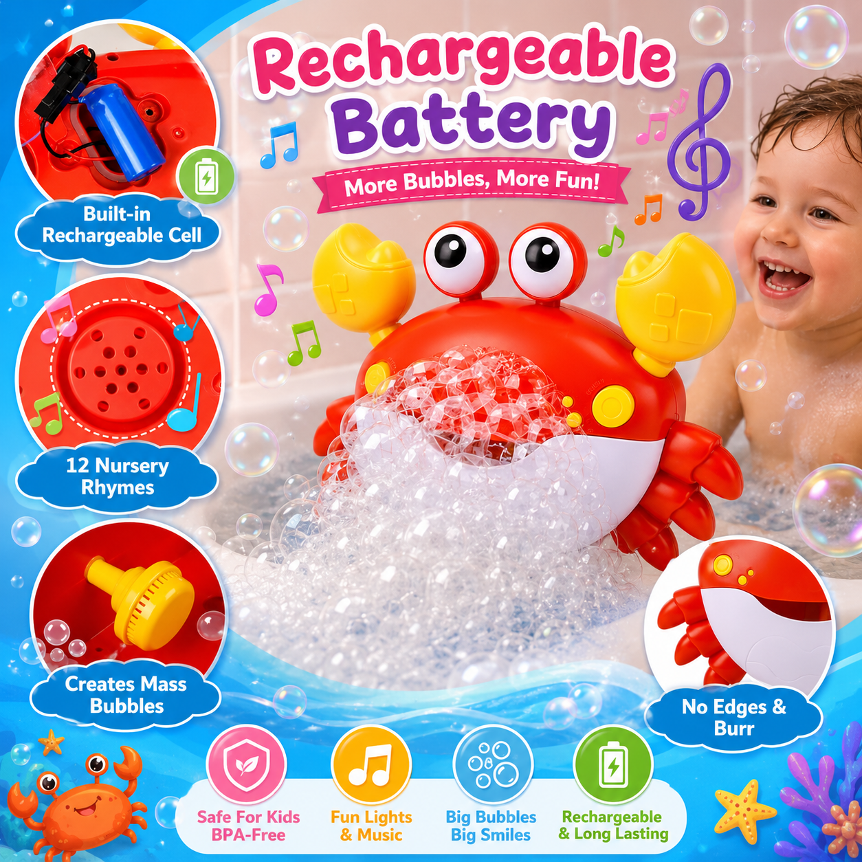 Bath Bubble Crab