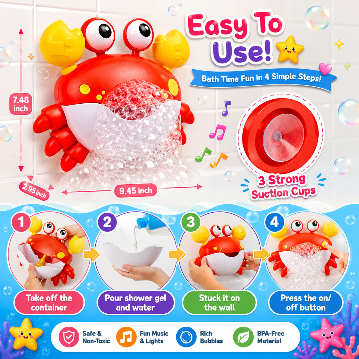 Bath Bubble Crab