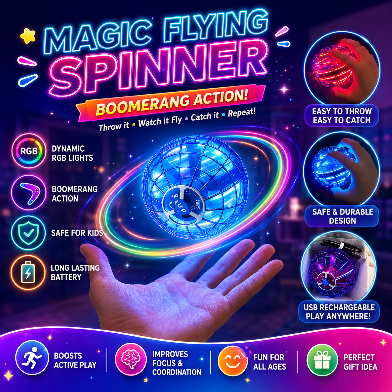The Flying Magic Ball Set 3 Balls/Set
